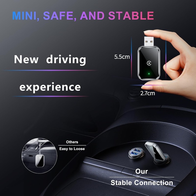 Wireless carplay Adapt for iPhone（IOS10+）.-Car Connectivity.Wired to Wireless... gallery