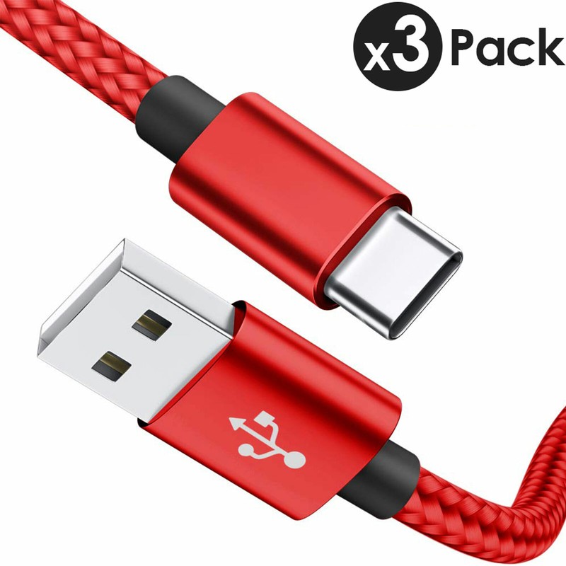 3-Pack For Samsung USB Type C Fast Charging Cable Galaxy S8 S9 S10 Plus Note 8 9