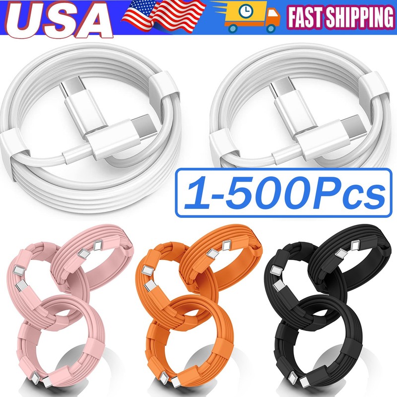 USB-C To Type-C Fast Charging Data SYNC Charger Cable Cor For Samsung 3/6 FT Lot
