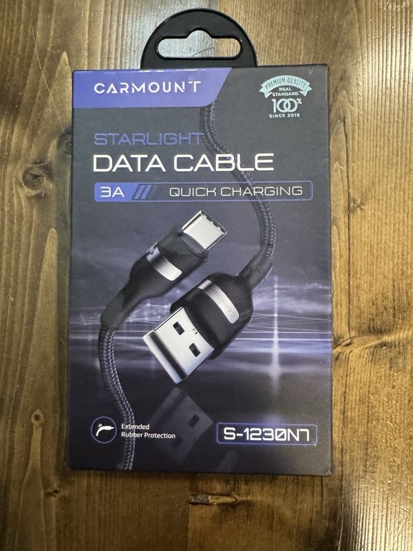 New Carmount Starlight Data Cable 3A Quick Charging Cable S-1230N7 USB C