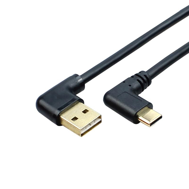 2 Pack 8 Inch 90 Degree USB C Extender Cable Type C Extension Cord Sync gallery