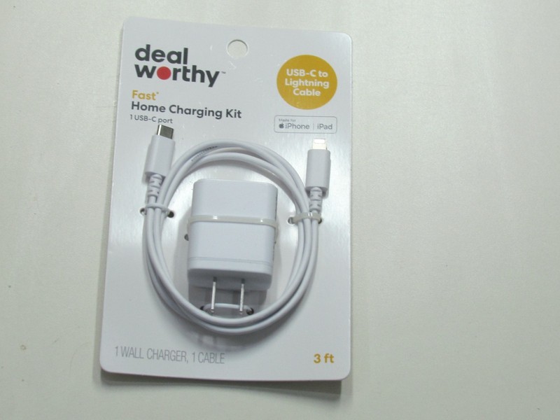Deal Worthy Fast Home Charging Kit USB-C Cable For I Phone Or I Pad Wall Charger
