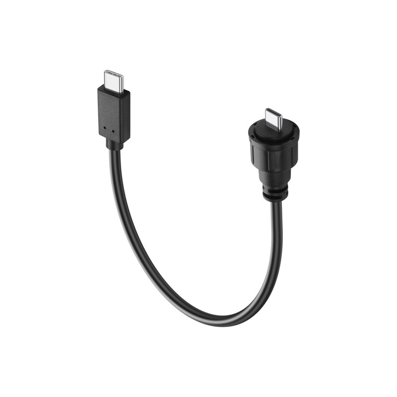USB C To USB C Panel Mount Cable Type C 2.0 Male To Male Waterproof 0.3M