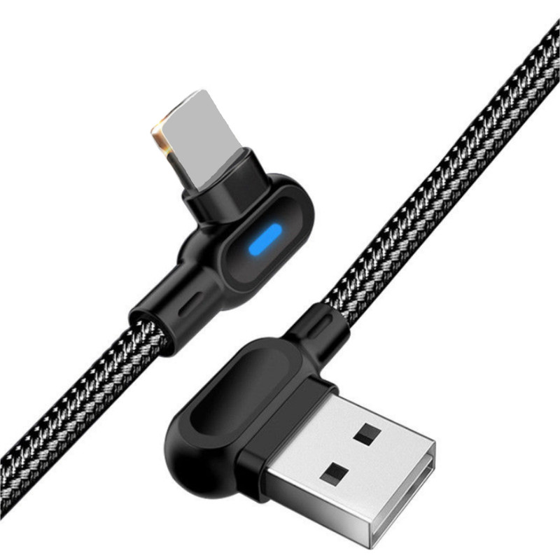 1/3Pack 90 Degree Fast Charger Cable Right Angle For iPhone 14 13 12 11 XR 8 7 6 gallery