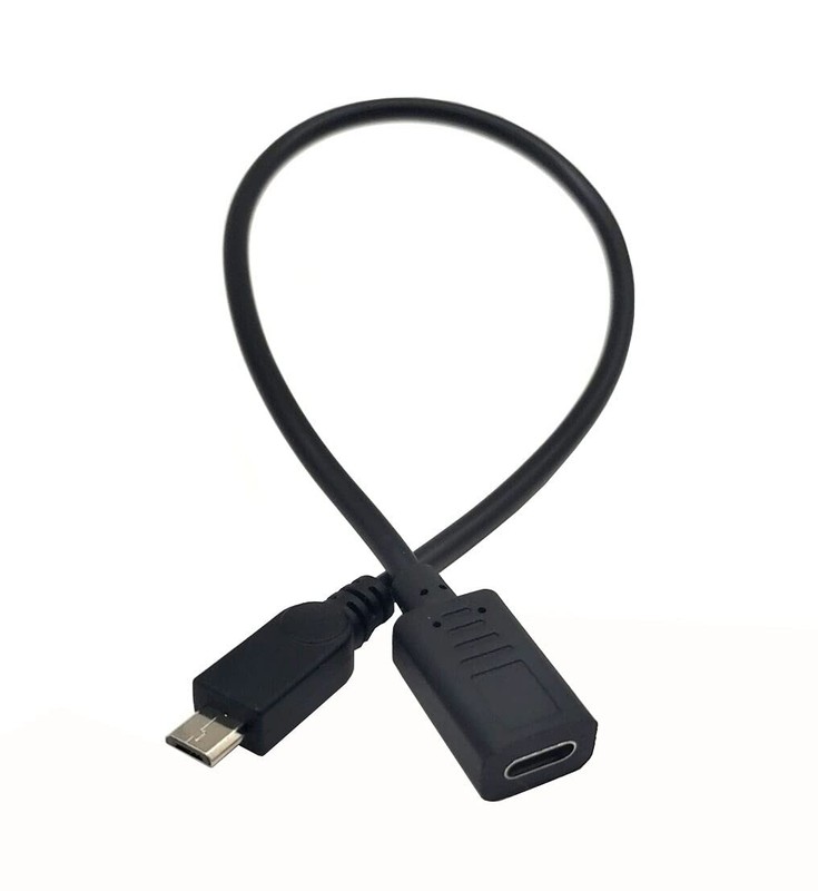 USB C F to Micro USB M Adapter, Charging Only, Converter, MacBook, Android