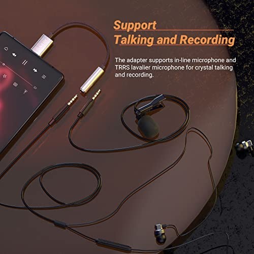 USB C Headphone Adapter 96KHz/24-bit DAC for Pixel, iPhone, Galaxy - Type C to 3 gallery