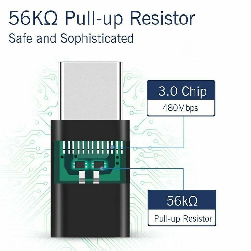 10X USB Type-C Male Connector to Micro USB 3.1 Female Converter USB-C Adapter gallery