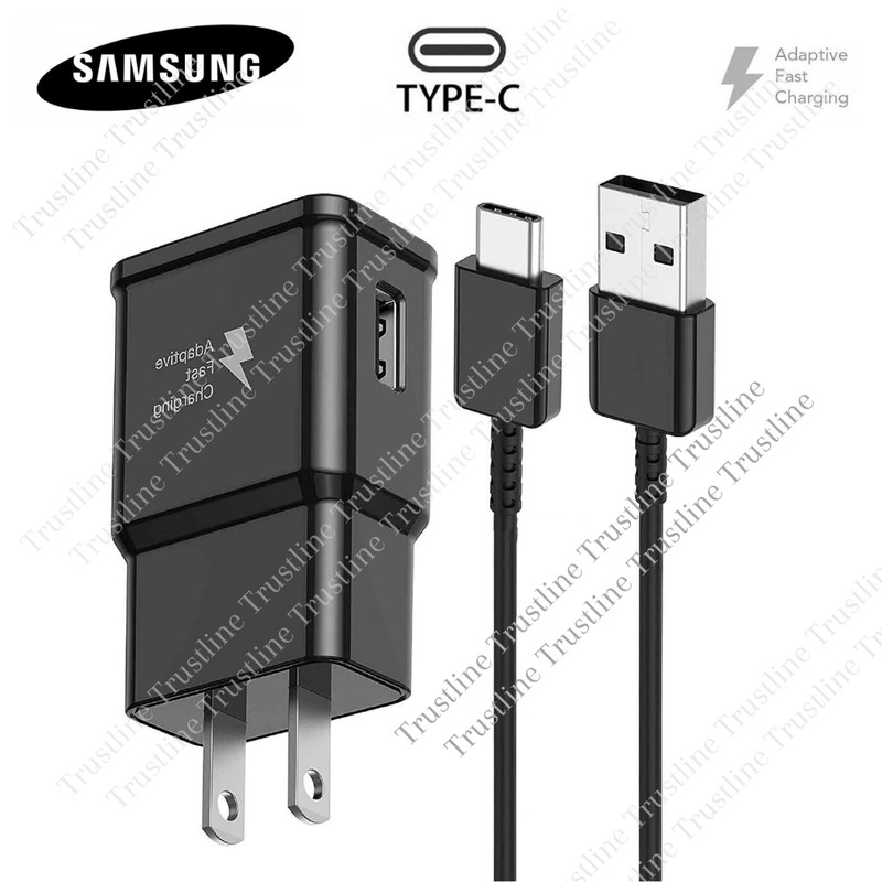 Android Phone Fast Charging Wall Adapter USB C Cable For Samsung S22/S21/S20/S10