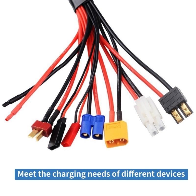 1 to 8 Battery Charger Adapter Connectors Splitter Cable 4.0mm Banana Plug gallery