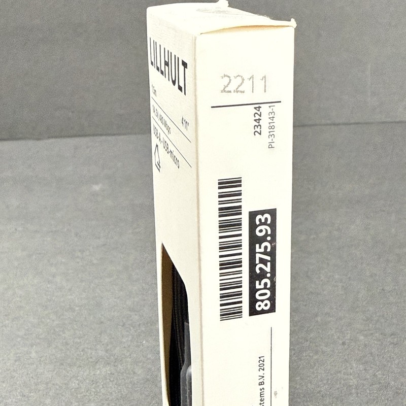Ikea Lillhult USB-A, USB-MICRO 1A, 5V, 480 Mbps # 805.275.93 Gray Color gallery