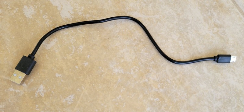 Short USB to Micro USB Cable, 1 Foot, Black