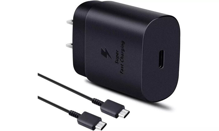 Samsung Dual USB-C Car Charger Type C to C Cables Galaxy S21 S22 Plus S23 Ultra gallery