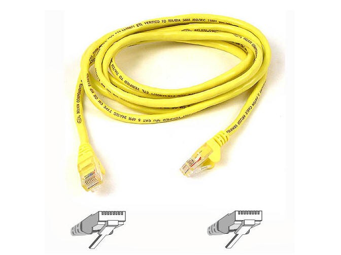 CAT6 patch cable RJ45M/RJ45M 1ft yellow