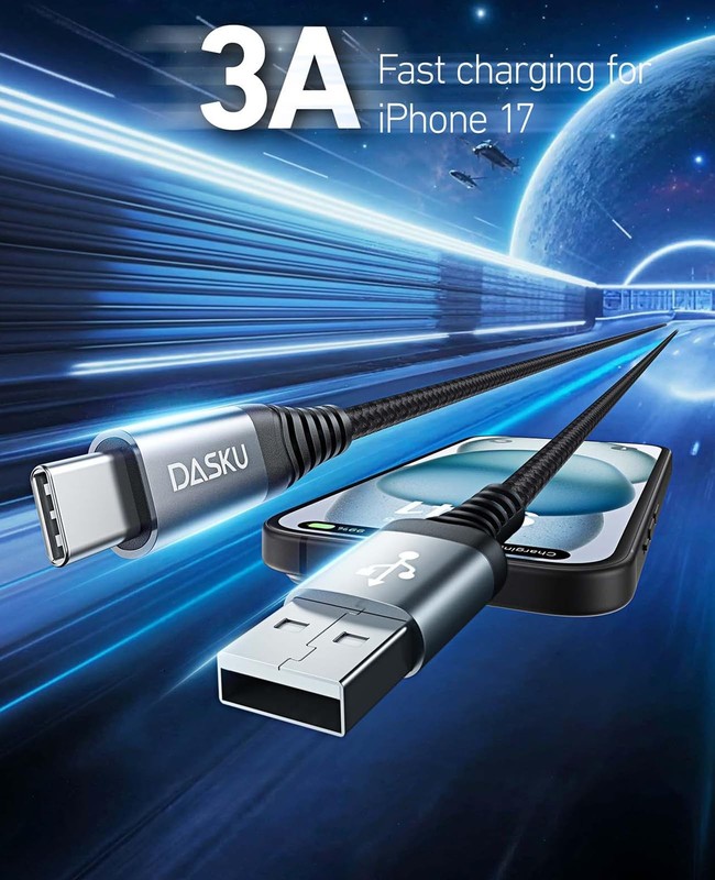 15FT USB to USB C Cable, Extra Long 3A Fast Charging, Durable Nylon Braided Cord gallery