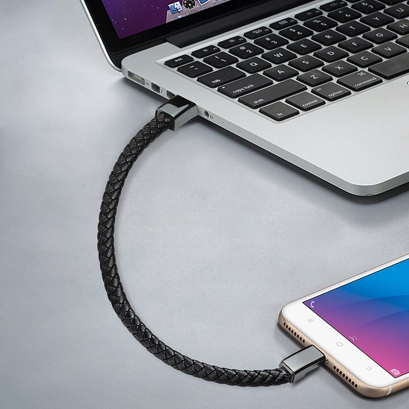 Short L Charging Cable 7.9in Portable Fashion Bracelet Charger Personality Pu... gallery
