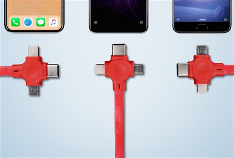 3 In 1 Retractable USB Charger Data Cable W/ Phone Stand Type C Micro USB Line gallery