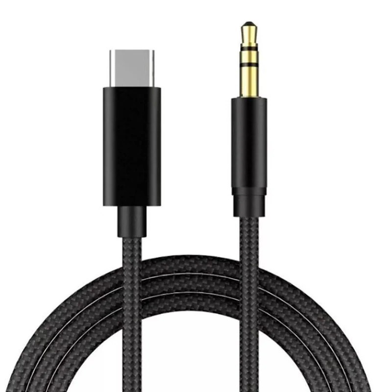 Type C to Aux Cable USB Type-C Male To 3.5mm Cord Car AUX Music Audio Adapter