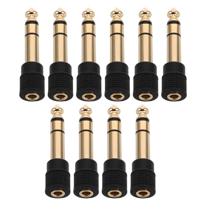 10 Pcs Stereo Headphone Adapter Headphones Earphone Jack Conversion Aux gallery