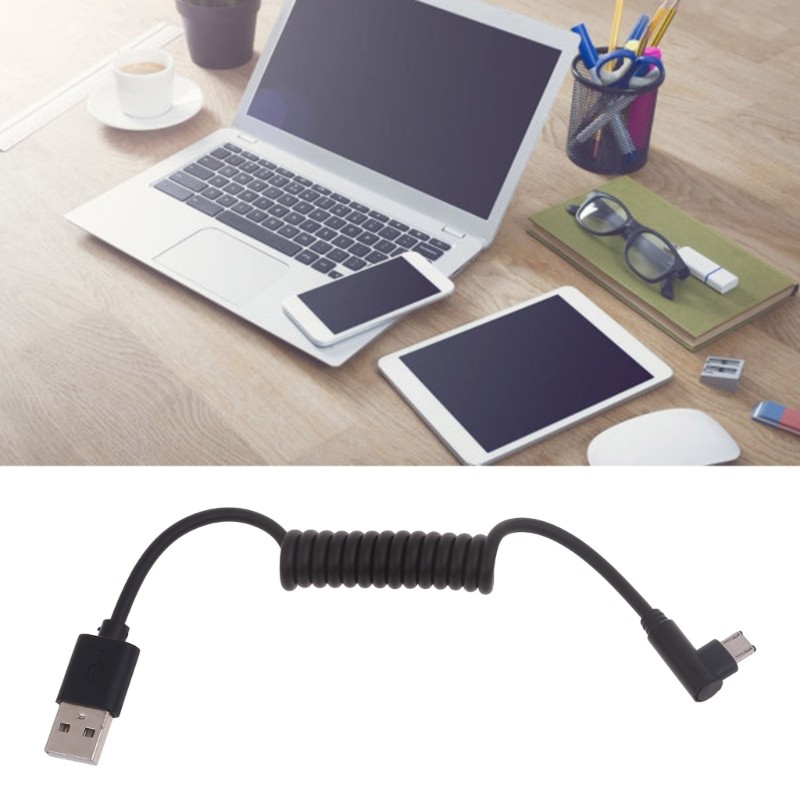 60W Charging Cable Spring Coiled Extension Cord Data Cord for Phone 20cm-50cm gallery