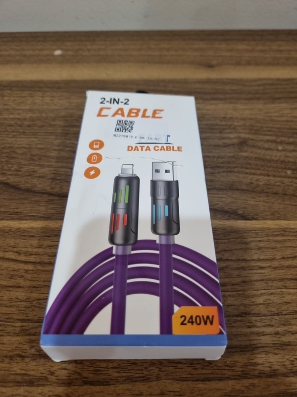 Charging Cable 2 In 2 Data 240W Ultra Fast Rapid Cord Cell Phone Car Charger NEW gallery