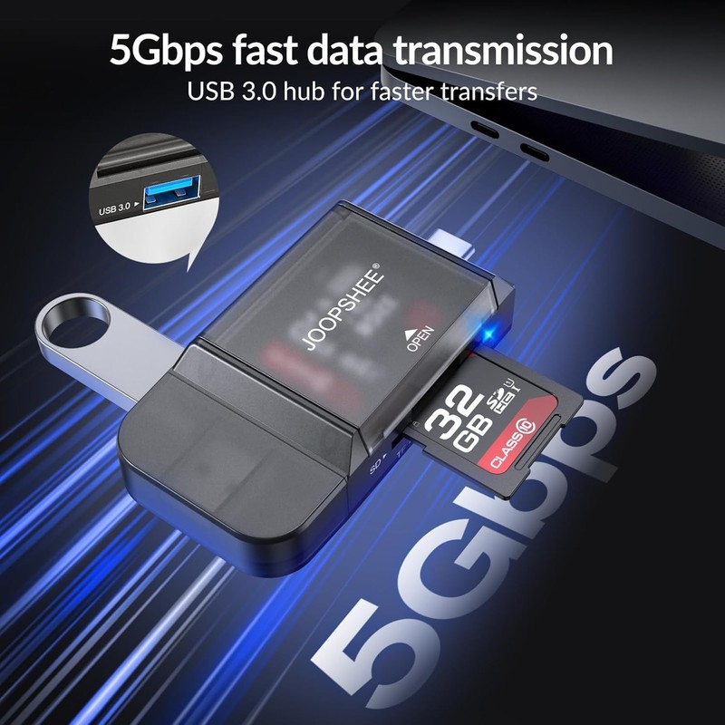6en1 adaptador de lector de tarjeta de memoria USB para computadora iphone ipad gallery