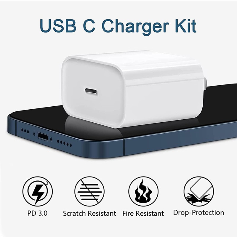 20W USB C Power Adapter PD Fast Wall Charger For iPhone 17 16 15 14 13 12 iPad gallery