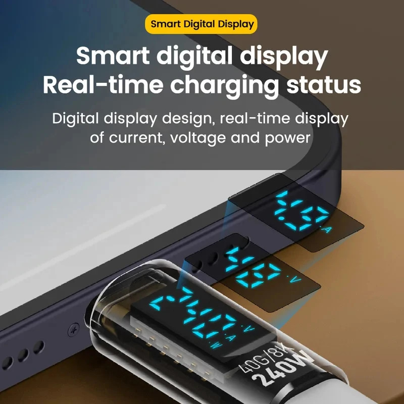 240W 5A USB4 Digital Display Cable, Type-C to Type-C OTG Supports 8K Video gallery