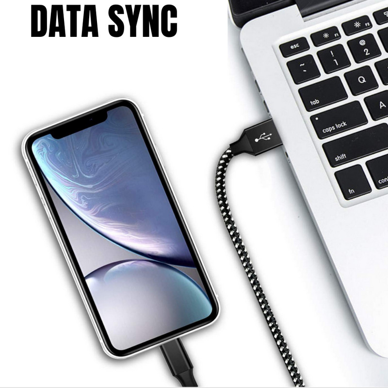 5 Pack Bulk 6Ft Heavy Duty iPhone Charger Apple USB Fast Charging Cable Cord Lot gallery