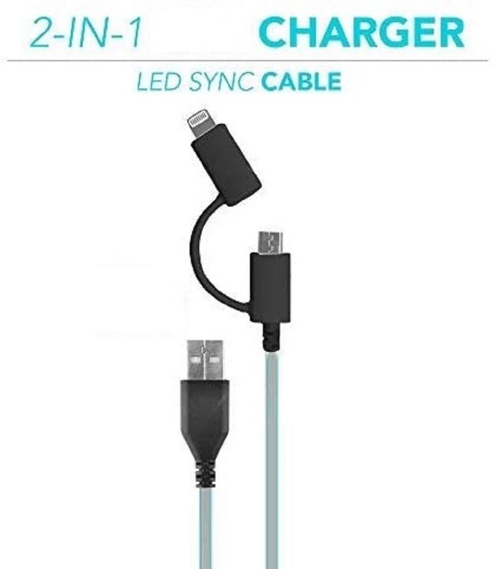 Ihip LED Glowing Cable Micro USB Sync For iPhone 12 11 Xs 8 9 8 Pro Android LG