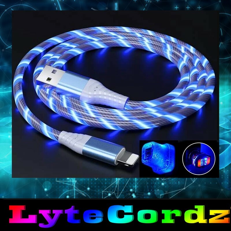 LED Light Up Charging Charger Cable USB Data Cord iPhone Android Type C Phone gallery