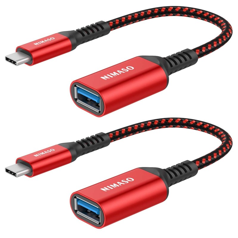 USB C to USB 3.1 Adapter 2 Pack, OTG Cable Type C Male to USB Female OTG Adap…