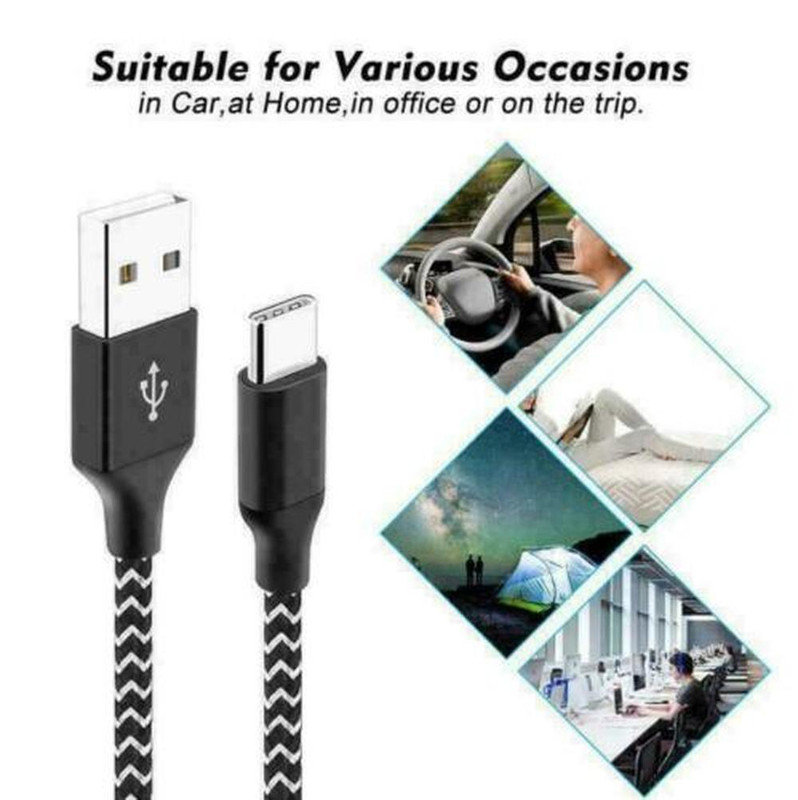 10FT USB-C Fast Charger Cable Lot For Samsung S8 S9 Android Type C Charging Cord