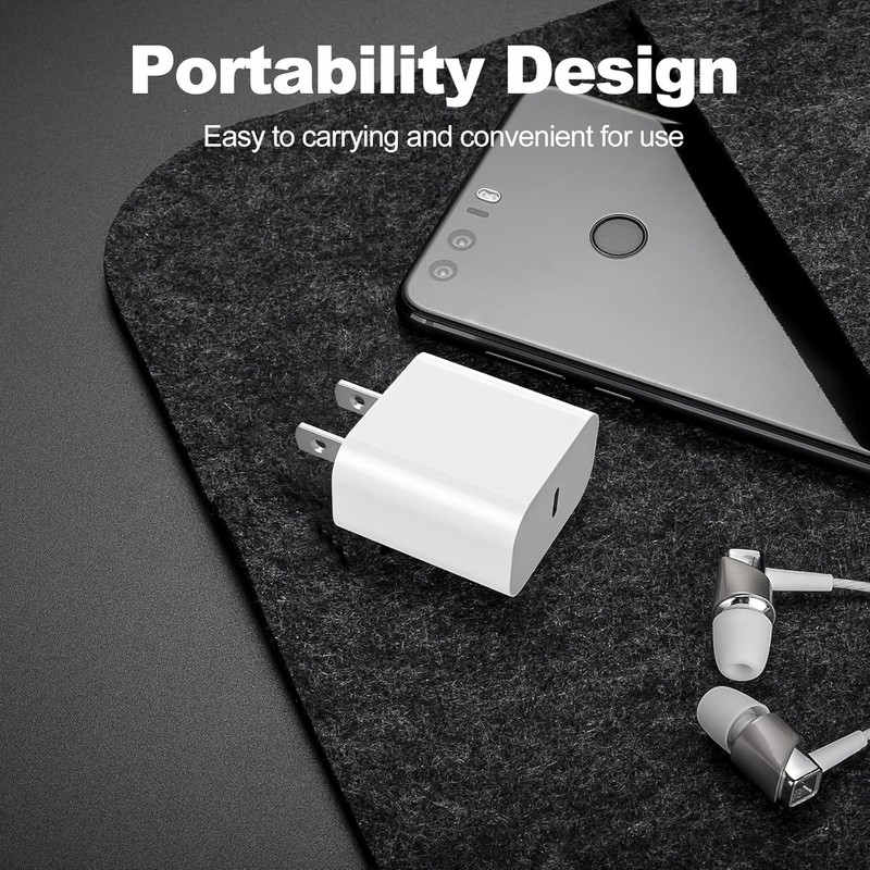IPhone 17 16 15 Charger Fast Charging,2Pack 20W Apple iPad USB C Wall Bl gallery