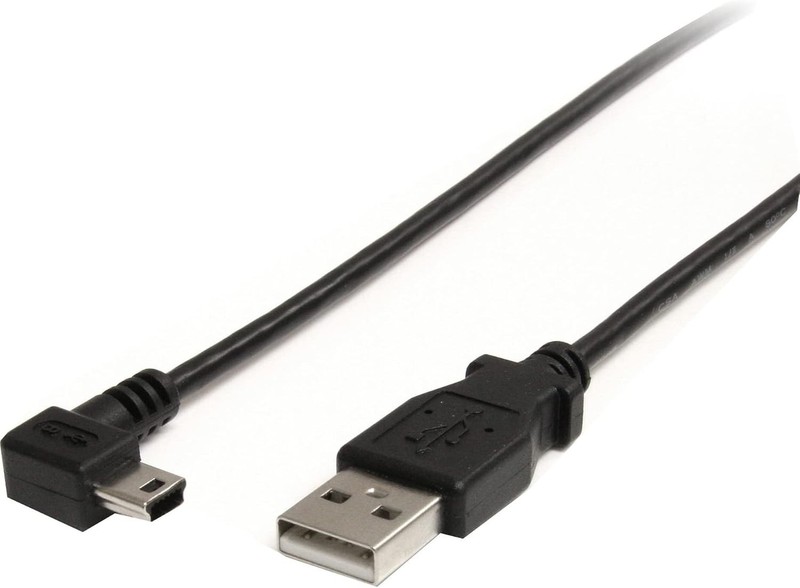 StarTech 3 ft Mini USB Cable with Right Angle Connector - Elegant Black Design gallery
