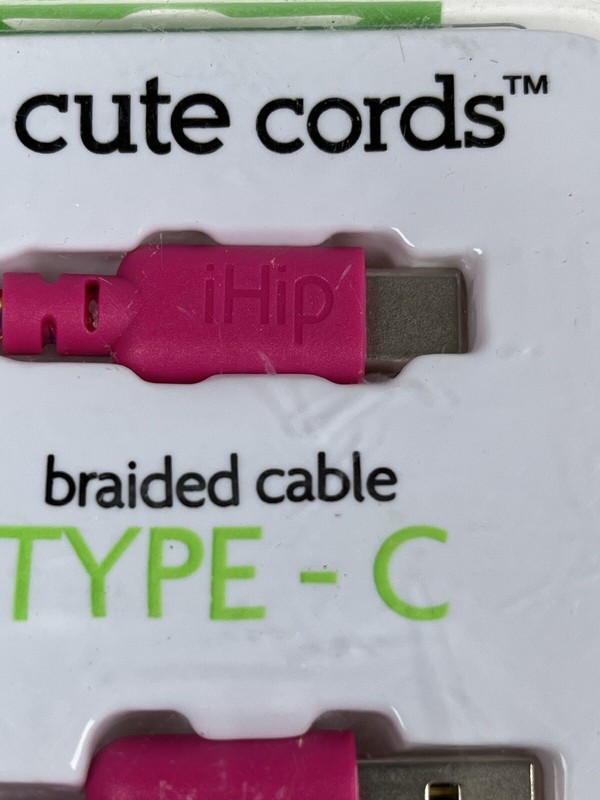 PHONE CHARGER IHip Cute Cords Braided Cable Type C Android Pink 10’ gallery