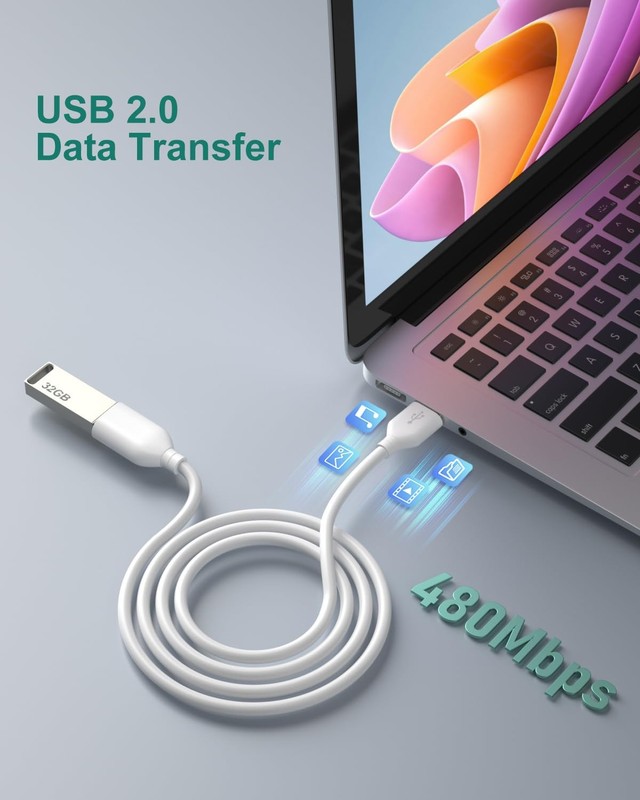 4 PCS 6ft White USB Extension Cable USB 2.0 Type A Male To Female Extender gallery