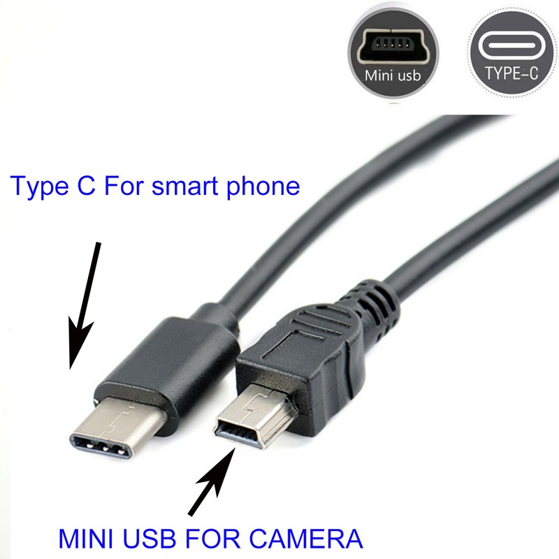 TYPE C to mini usb OTG CABLE FOR JVC GZ-HM340 HM400 GZ-HM440-HM450 -HM690 HM860 gallery