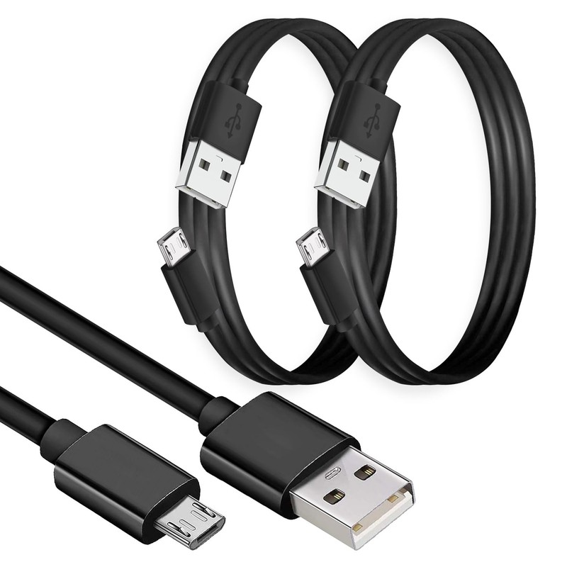 2 Pack Fast Charging Micro USB Cable Data Sync Android Cord Tablet 15 FT