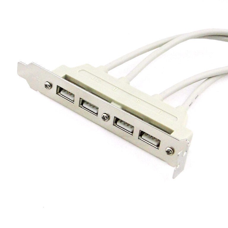 NEW PCI 4 PORTS USB 2.0 Female Screw to Motherboard 9p Header cable with Bracket gallery