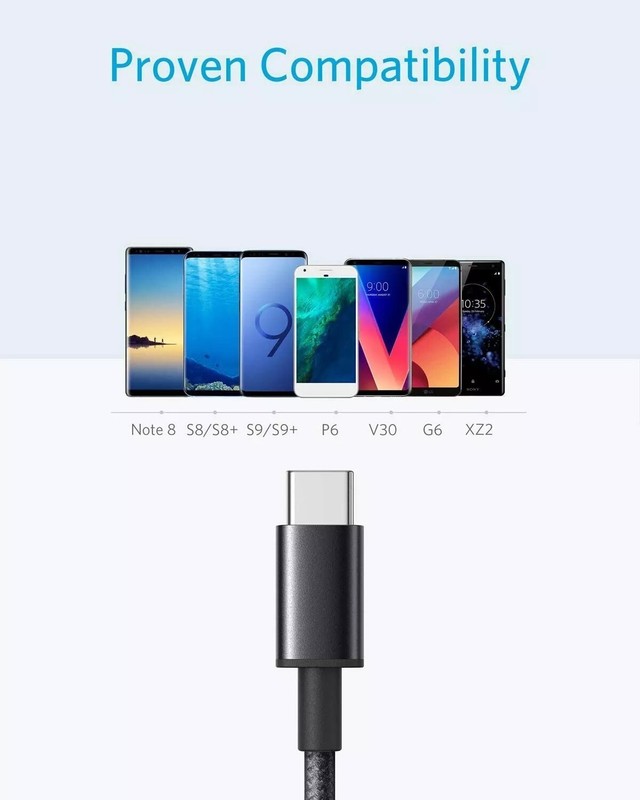 Anker Premium Nylon USB A to Type C Charging Cable for Two 2-Packs-6ft *4 total gallery