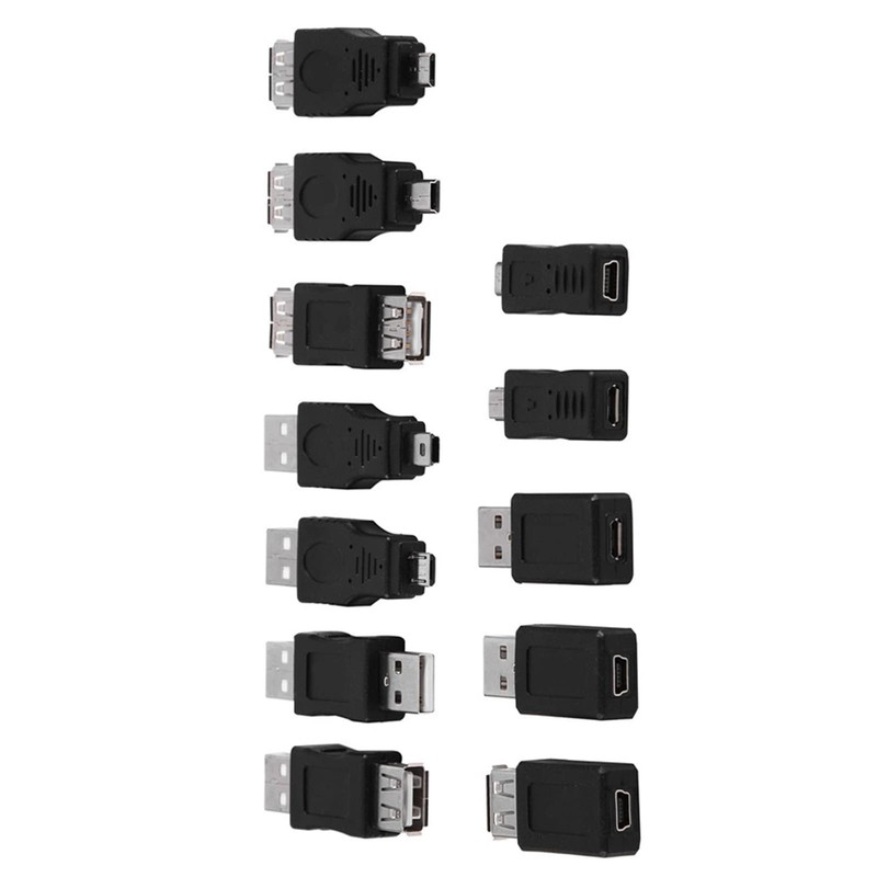 Watris Veiyi 12PCS USB OTG Adapter Kit - Multiple USB2.0 Male to default gallery