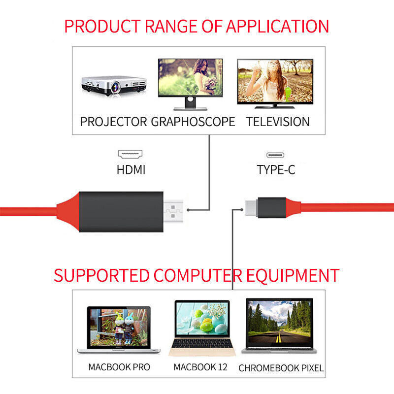 USB3.1 TypeC to 4K 60hz HDMI HDTV TV Cable Adapter For Samsung Galaxy S20 Note10 gallery
