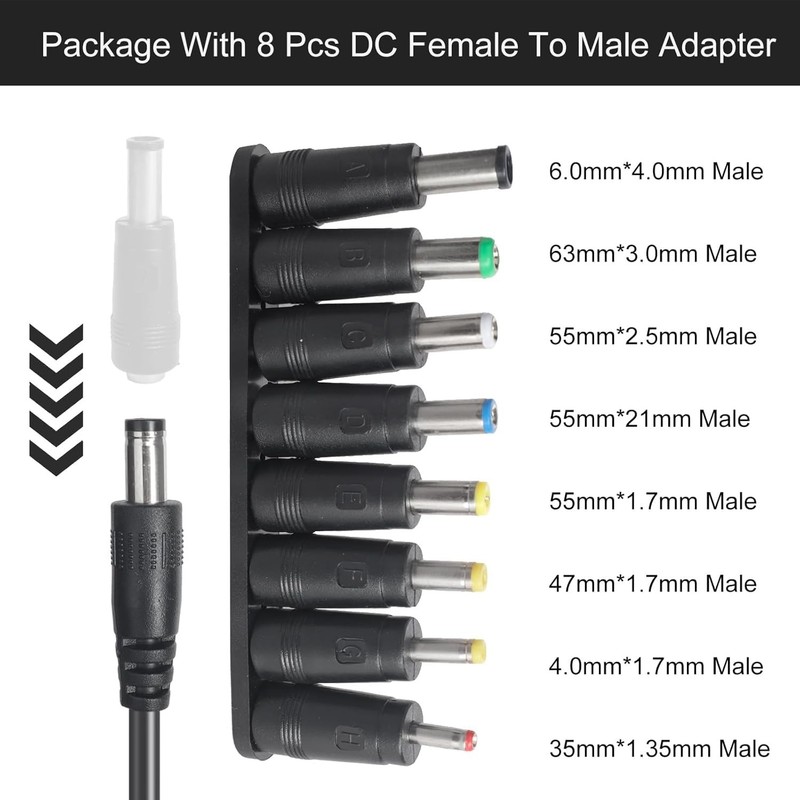 USB C to DC 5.5mm x 2.5mm/ 5.5mm x 2.1mm Power Cable Cord, Universal PD Fast ... gallery