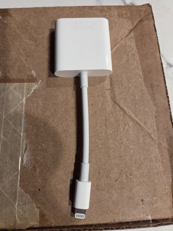 Apple Lightning to USB Camera Adapter w/ Lightning Port White MD821AM/A gallery