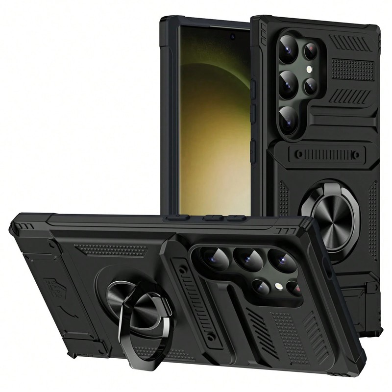 360° Rotatable Military Anti-Fall Phone Case w/ Ring Stand for iPhone & Samsung gallery
