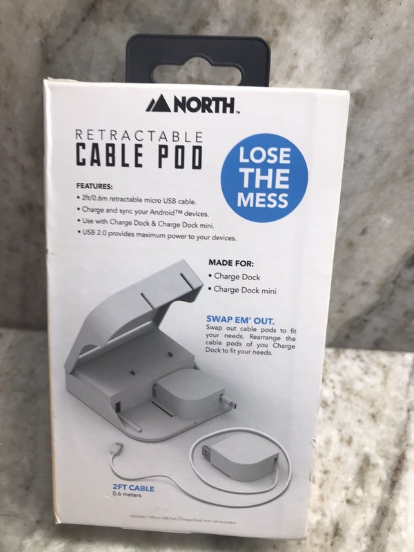NEW North Retractable Cable Pod Micro USB Cable for Android gallery