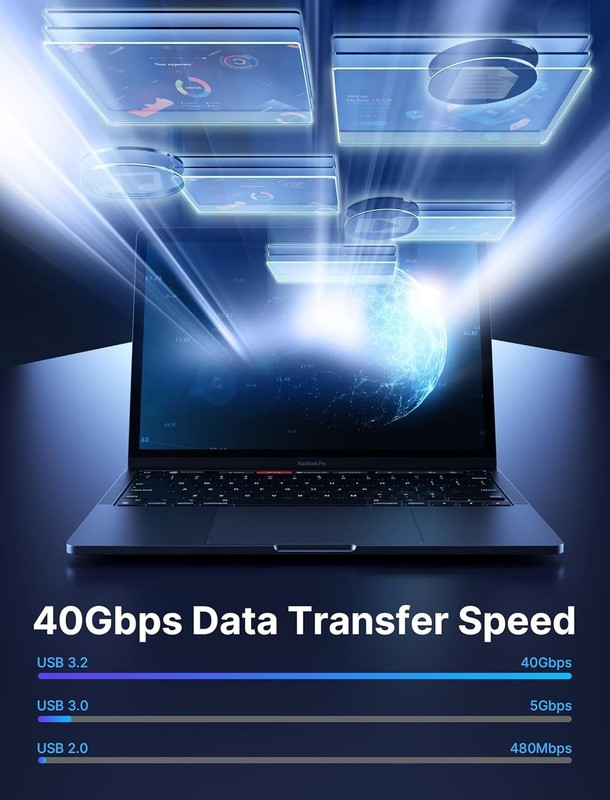 Effortless Connectivity with 90 Degree USB C Adapter | 100W & 4K Video Support gallery