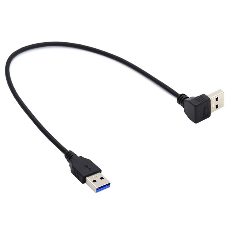 USB 3.0 Angled Type-A Male to Straight Male 5Gbps Data Cable 90 Degree 40cm gallery