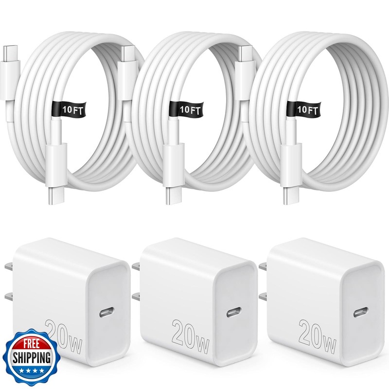 iPhone Charger Fast Charging 10FT iPhones 17 16 15 Charger 3 Pack