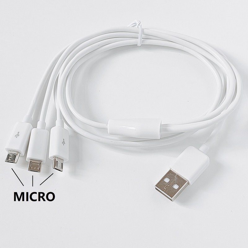1/2/3M (3/6/10FT) Micro USB Splitter Cable 1 to 3 Micro USB Cable Charging Cord gallery